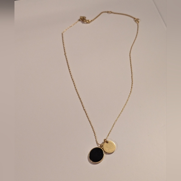 Madewell Elegant Gold and Black Pendant Necklace - Picture 2 of 7